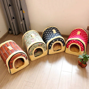 Cozy Pet Haven Kennel — Plush Indoor Sanctuary with Secure, Easy-Clean Design and Charming Patterns - petcareville
