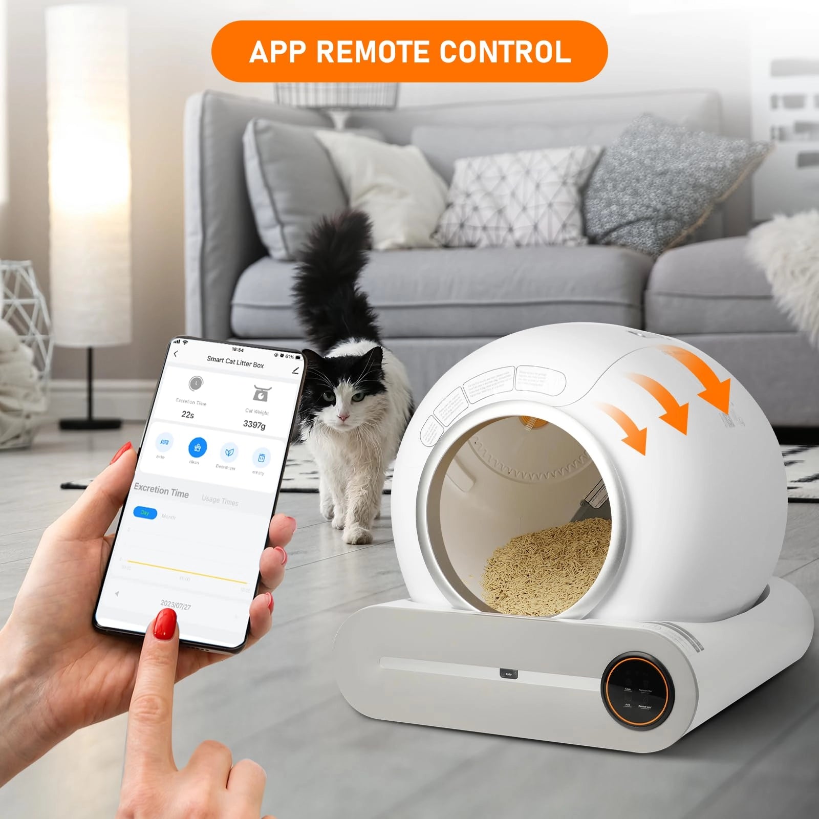 Automatic Cat Litter Box with App – Effortless Cleaning - petcareville