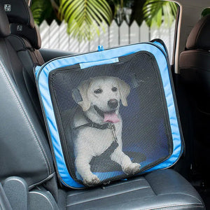 Car Comfort Canine Carrier — Secure Polyester Dog Safety Seat (S/M/L), Breathable & Durable, For Pets up to 50kg - petcareville
