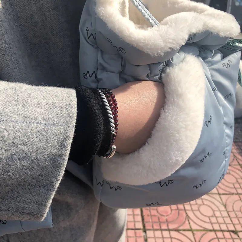 Cozy Pet Winter Carrier Backpack – Plush Flannel Travel Bag for Small Dogs & Cats, Warm & Lightweight - petcareville