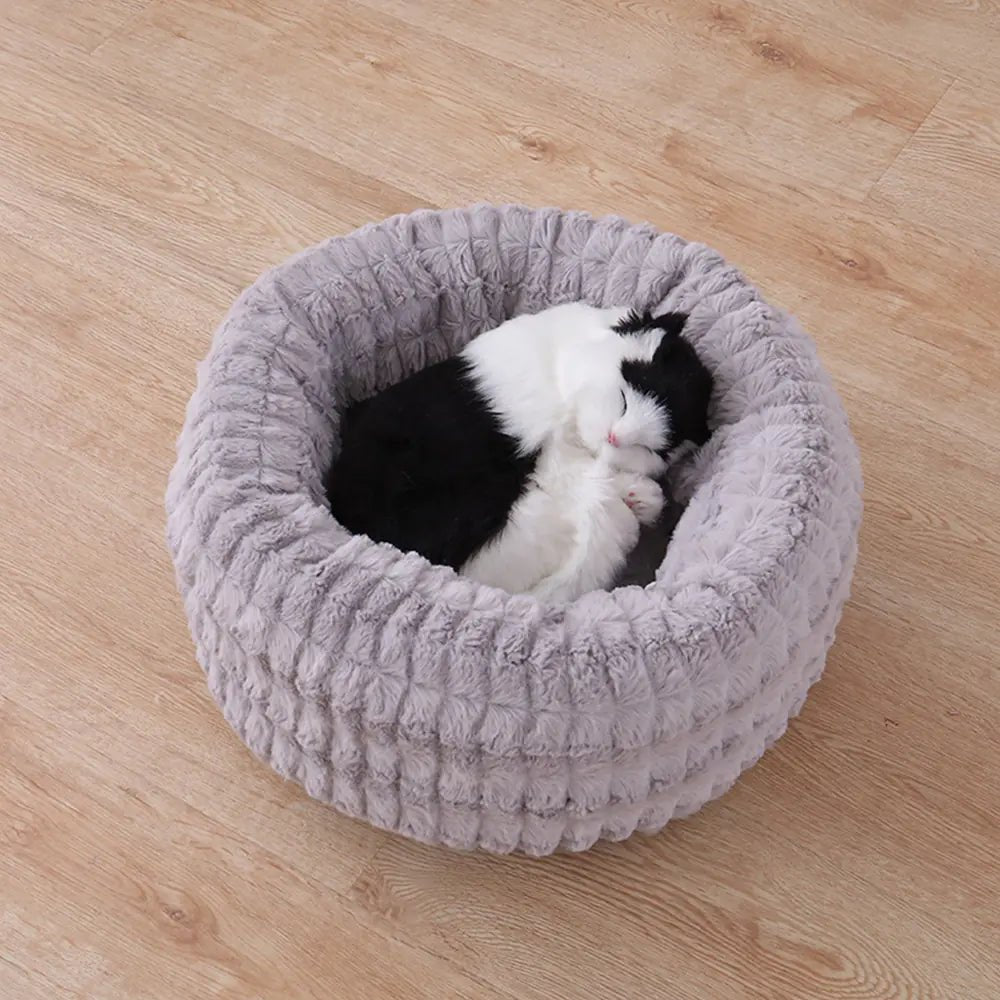 Cozy Winter Nest for Pets — Luxurious PV Fleece Bed for Ultimate Warmth and Comfort - petcareville