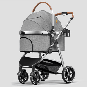 Folding Pet Stroller – Lightweight Aluminum Frame, Travel-Friendly Design - petcareville