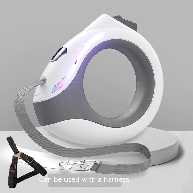 Glowing Retractable Pet Lead — Luminous, Adjustable, ABS Nylon Leash for Safe Night Walks, 3m & 5m - petcareville