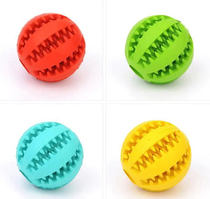 Rubber Bite-Resistant Watermelon Ball — Treat-Dispensing Interactive Toy for Dogs, Sizes 5cm & 7cm, Vibrant Colors - petcareville