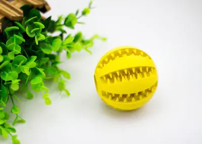 Rubber Bite-Resistant Watermelon Ball — Treat-Dispensing Interactive Toy for Dogs, Sizes 5cm & 7cm, Vibrant Colors - petcareville